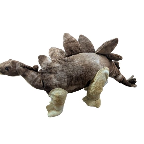 Rinco Stegosaurus Dinosaur Brown Plush 24" Stuffed Animal 2010 Preowned Toy Cudd - Picture 7 of 10